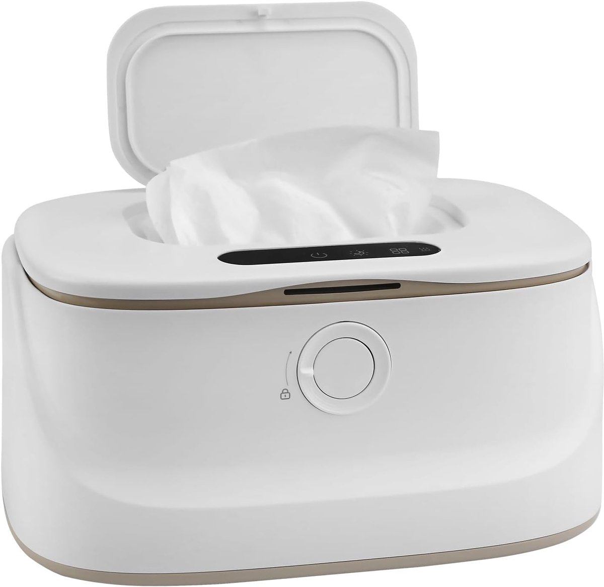 doekverwarmer voor baby's, 3 temperatuur- en 3 warme nachtlampjes, snel opwarmen, USB-opladen, draagbare vochtige doekverwarmer voor baby's in de auto, thuis, in de babykamer