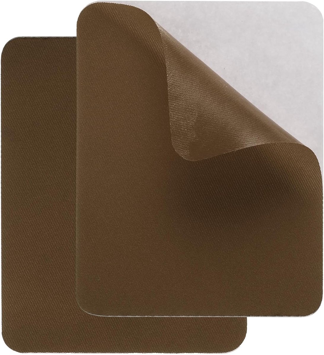 Reparatiepatches, 9,5 x 12,5 cm, keperstof, waterdicht, reparatieband, wasbare patches, reparatieset voor donsjacks, kleding, donkerbruin