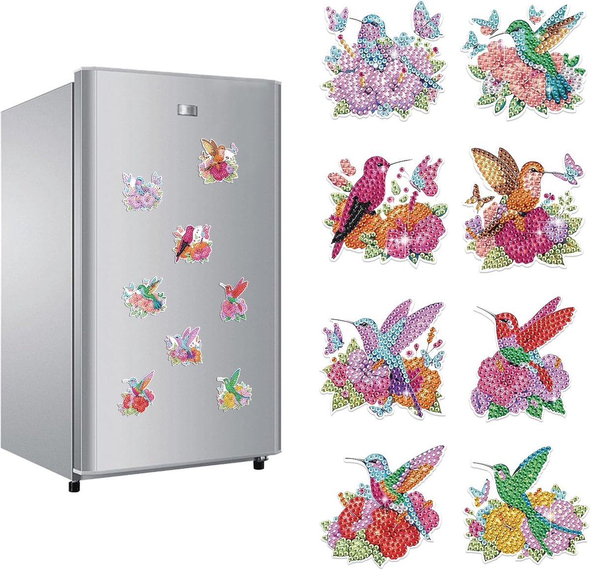 Magneten, set van 6 stuks, kleurrijk, sterke magneten voor keuken, kantoor, decoratie, decoratieve decoratie, magneetbord, whiteboard, notitiebord, koelkast, kantoor