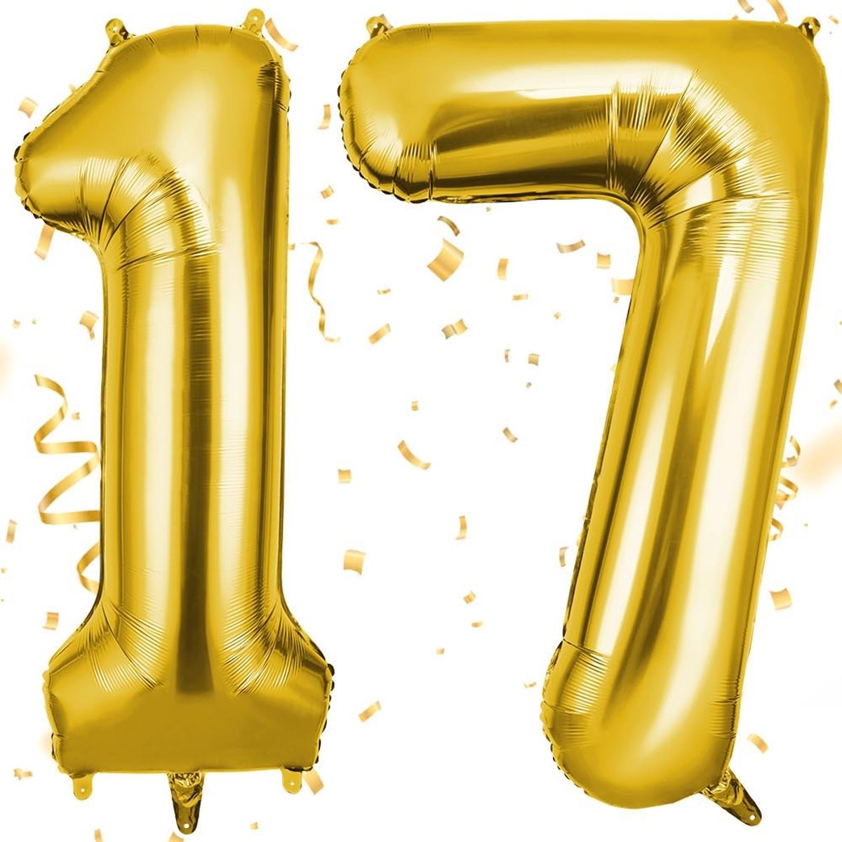 Ballonnen, 105 cm (40 inch), folieballonnen, verjaardagsballon, grote cijfers, ballonnen voor verjaardag, bruiloft, feest, decoraties, feestbenodigdheden (Goud)