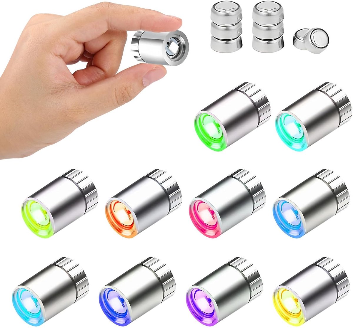 10 stuks mini-ledlampen voor poppenhuisverlichting, gekleurde kleine ledlampen met batterij en kleefpunten, poppenhuisverlichting, miniatuurlamp voor miniatuurmodellen, ballon, doe-het-zelf decoratie