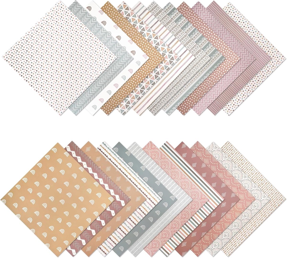 24 vellen plakboekpapier, 30,5 x 30,5 cm, decoupage papiervellen, dubbelzijdig doe-het-zelf voor plakboeken, geschenkverpakking, 24 verschillende ontwerpen