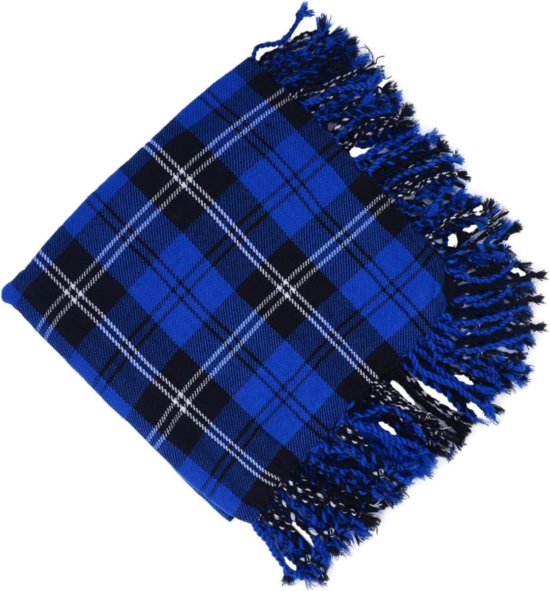 Tartan Kilt Fly Plaid maat 48" x 48" met franjes | in verschillende tartans (Ramsay Blue)
