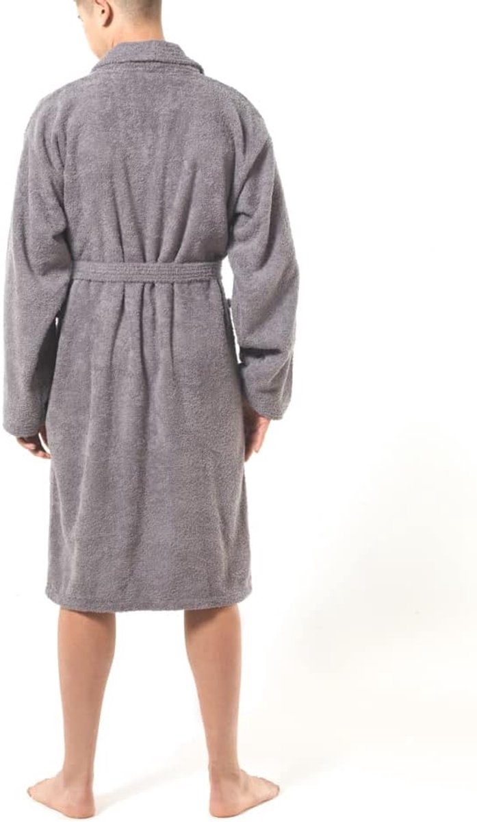 Towel Elegante badjas voor dames en heren, 100% katoen, 500 g/m², met capuchon of zonder capuchon, zacht en absorberend voor douche, spa en zwembad — afbeelding 3