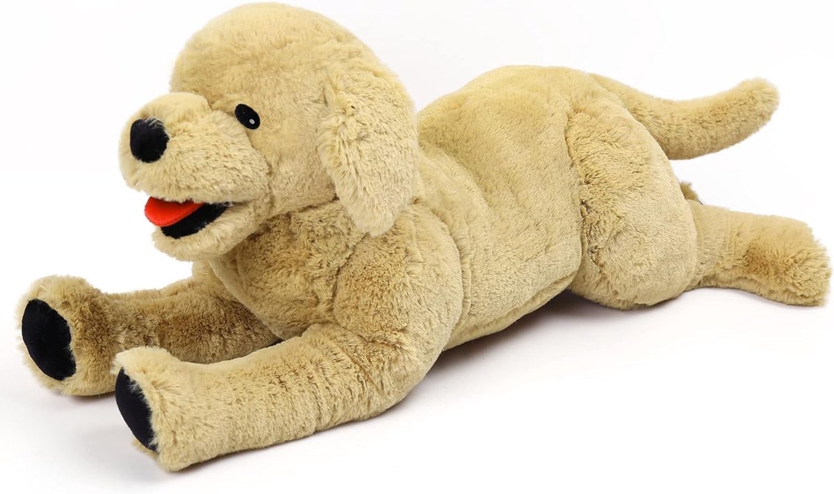 Golden Retriever Hondenknuffel 52cm Lichtbruin Zachte Realistische Gevulde Hond, Perfect Cadeau voor Vriendinnen Kinderen Vriendinnen op Valentijnsdag FR helpe Verjaardag of andere Feestdagen
