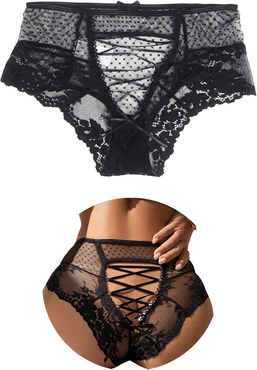comeondear Sexy damesstring van kant, maten tanga, sterke taille, ondergoed