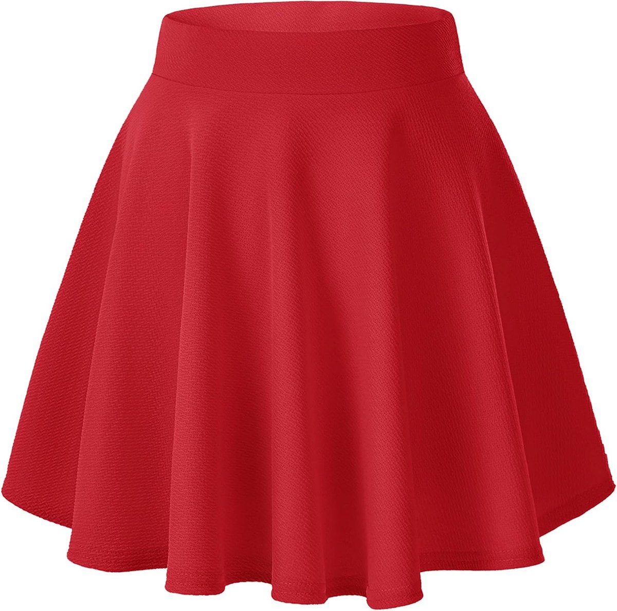 Basic Casual Elastische Taille Flared Mini Rokken Elegante A-Lijn Pull On Skater Rok