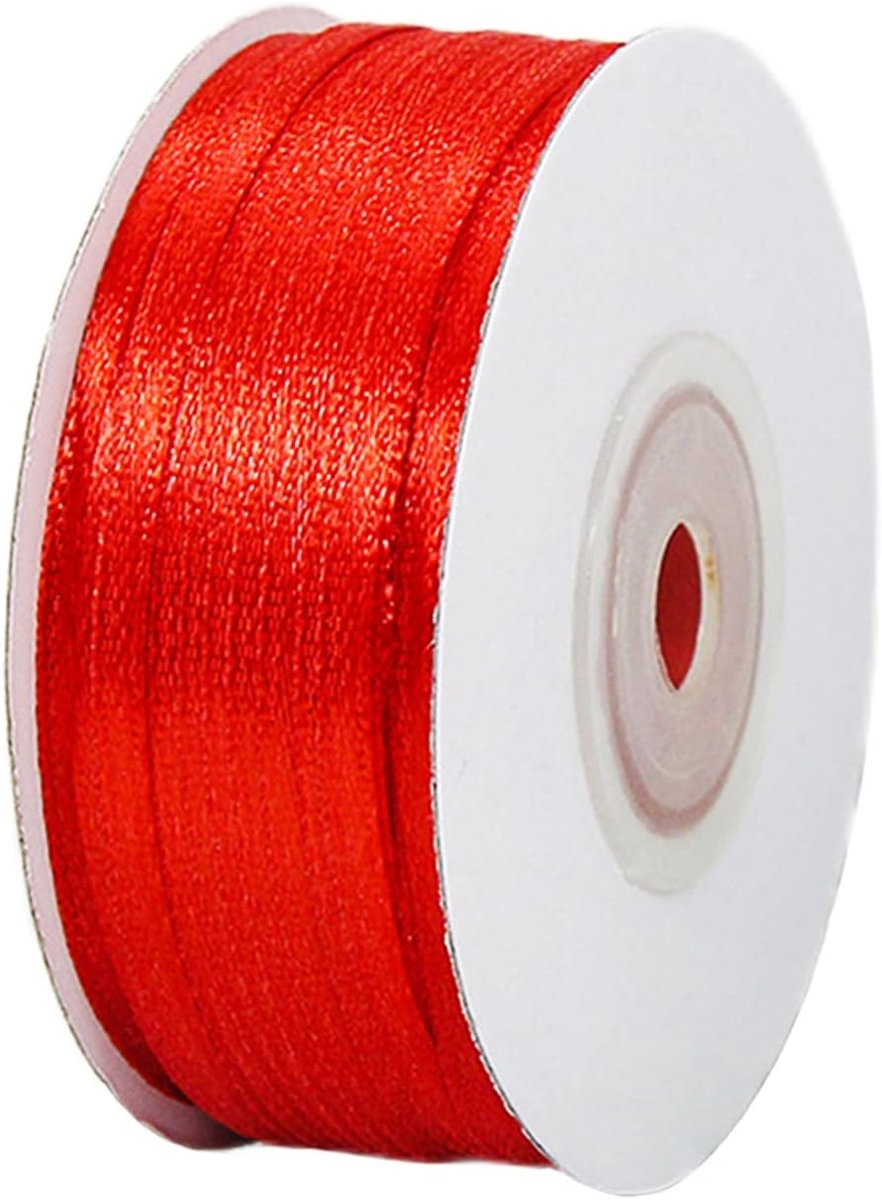 3 mm rood lint voor geschenkverpakking, 91 m rood satijnen lint voor dames, ballonlint, dik lint om te knutselen, Kerstmis, bloemist, bruiloftsauto, taartdecoraties