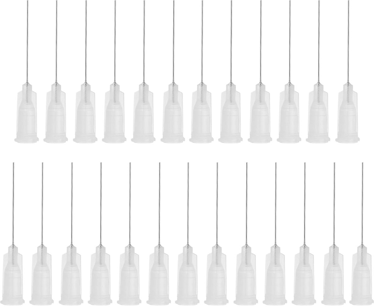 Doffe naalden voor spuiten, doseernaalden 1,5 inch, 25 stuks injectienaalden, 27 g, industriële vloeistofdoseernaald met Lure-Lock voor bijvullen, vloeibare inkten, lijm