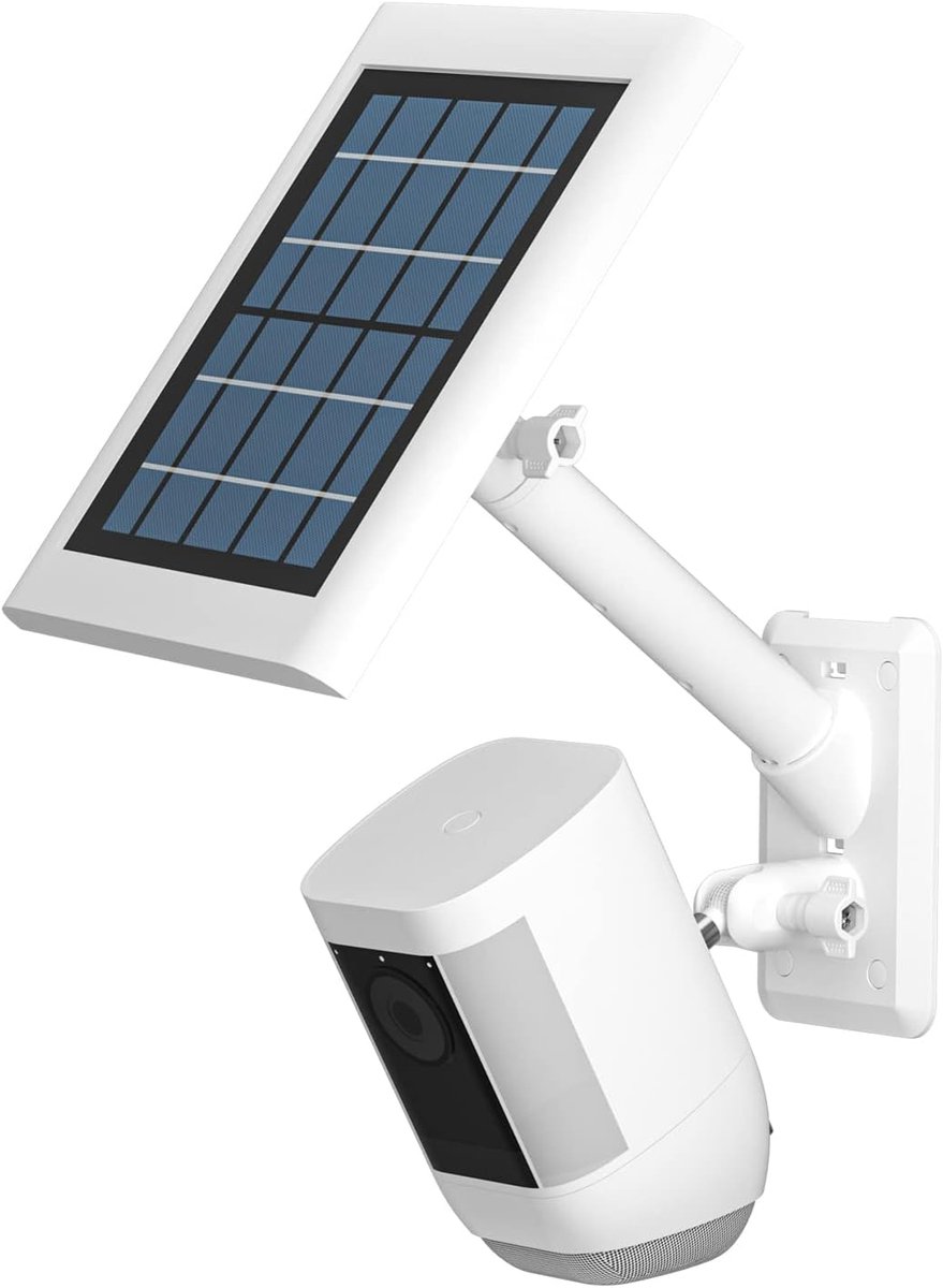 2-in-1 ringhouder voor zonnepaneel, Cam/Pro spot en Stick Up Cam batterij-accessoires, buitenhouder voor zonnepaneelring (wit, 1 stuk)