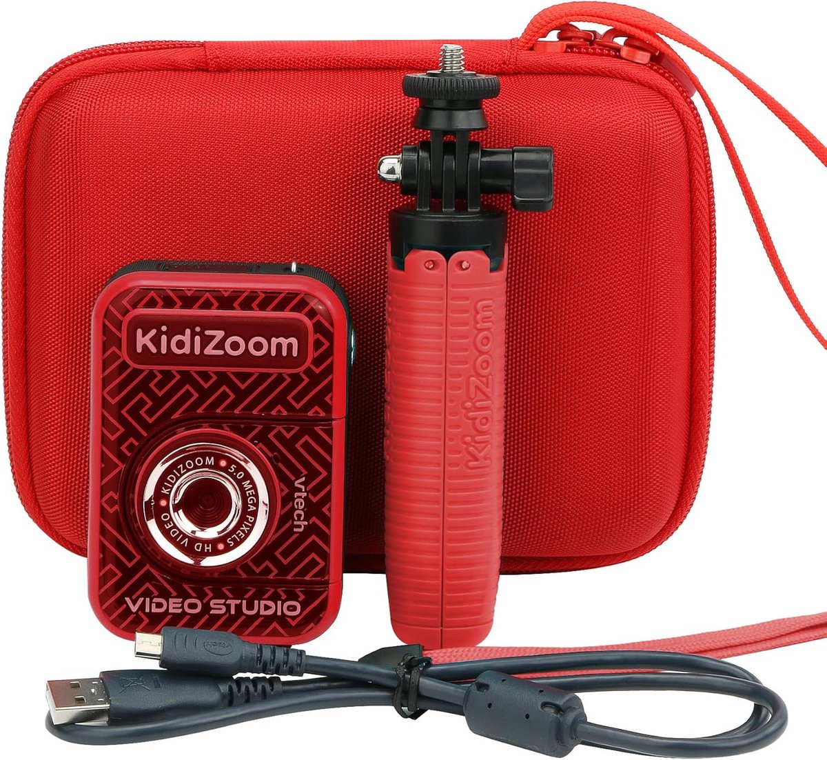 Tas voor VTech Kidizoom Creator Cam videocamera, speelgoed voor kinderen (alleen hoes), Rood, Tas