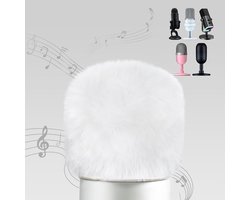 Blue Yeti Pop-filter voor microfoon, popfilter, windbescherming voor HyperX SoloCast/Yeti/Nano/Fifine AM8/Razer Seiren Mini en andere USB-microfoons (wit)