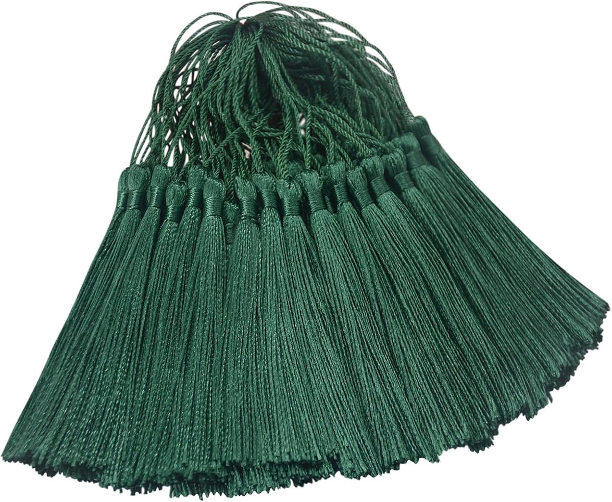 100 stuks mini zijdeachtige kwasthangers, klein knutselen voor doe-het-zelf bladwijzers, slinger, armband, oorbel, ketting, tas, kaart, sleutelhanger, cadeau, decoratie, gepersonaliseerde sieraden,