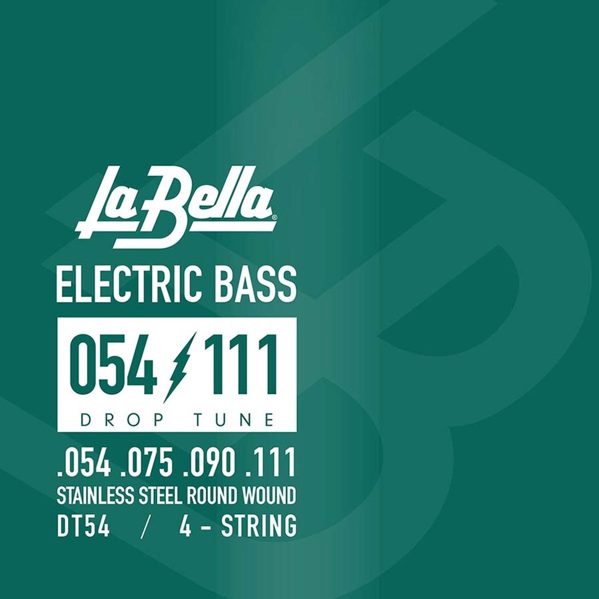 La Bella L-DT54 Bassnaren Set Stainless Steel Roundwound voor Extra Lage Stemming (054-111)