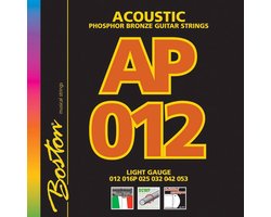 Boston AP-12 snaren set acoustic, phosphor bronze, light, 012-016-025-032-042-053