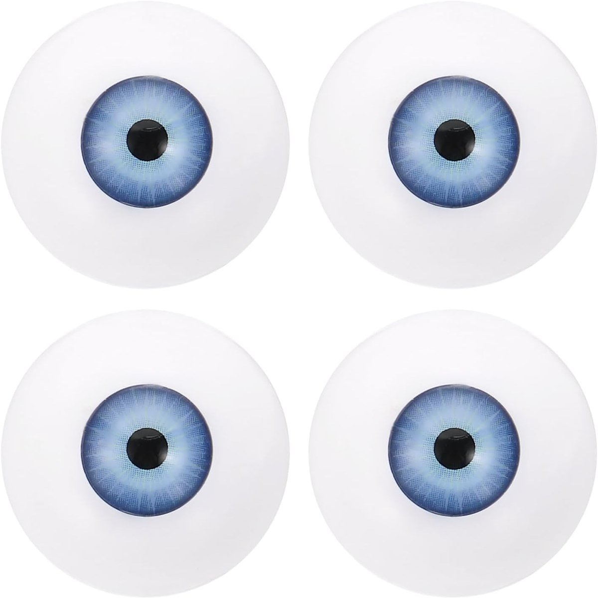 Ogen, 2 paar realistische acryl ogen plastic halve oogballen voor poppen maskers Halloween rekwisieten kunst ambacht, lichtblauw