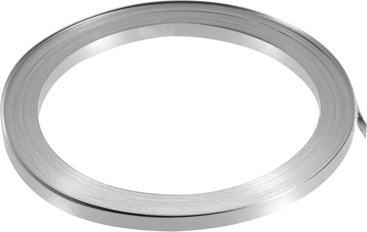 ABSOPRO Car Nickel Strip 99.6% Nikkel 0.1x3mm 32.8ft Nikkel Tabs voor 18650 Soldeer Tab voor Hoge Capaciteit Lithium Li-Po Batterij NiMh NiCd Batterij Pack en Puntsluiting Zilveren Kleur