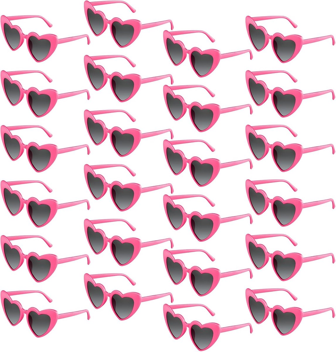 6/12/24/48 Pack Hart Zonnebril Vintage Hartvormige Bril Bulk Bachelorette Zonnebril voor Vrouwen Bruiloft Party