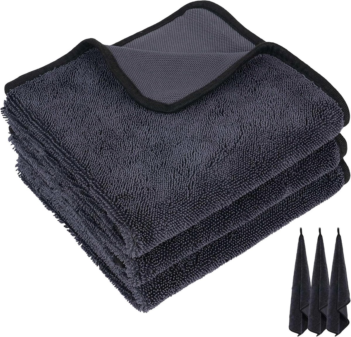 Set van 3 ultra-doeken droogdoeken, douche, 60 x 40 cm, wonderdoek, ultra doeken, droogdoeken, autodroogdoek, super absorberend, microvezel autoreinigingsdoek, voor effectieve reiniging voor badkamer
