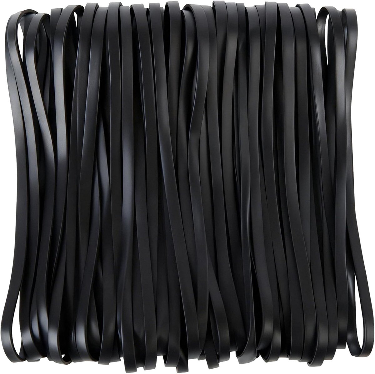 Elastieken, zwart, rubberen ringen, 10 mm breed, 20 x 1 cm rubberen ringen, sterke rubberen banden, vuilnisemmer voor industrie, camping, thuis