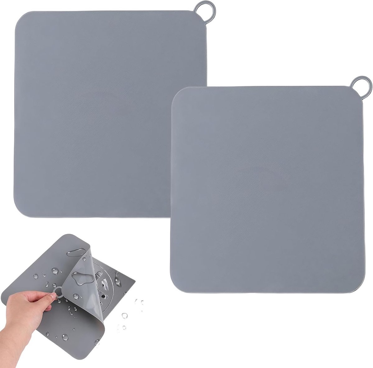 siliconen, geurremmend, vierkant, vloersifon, geurstopper, voor badkamer, toilet, keuken, 2 stuks