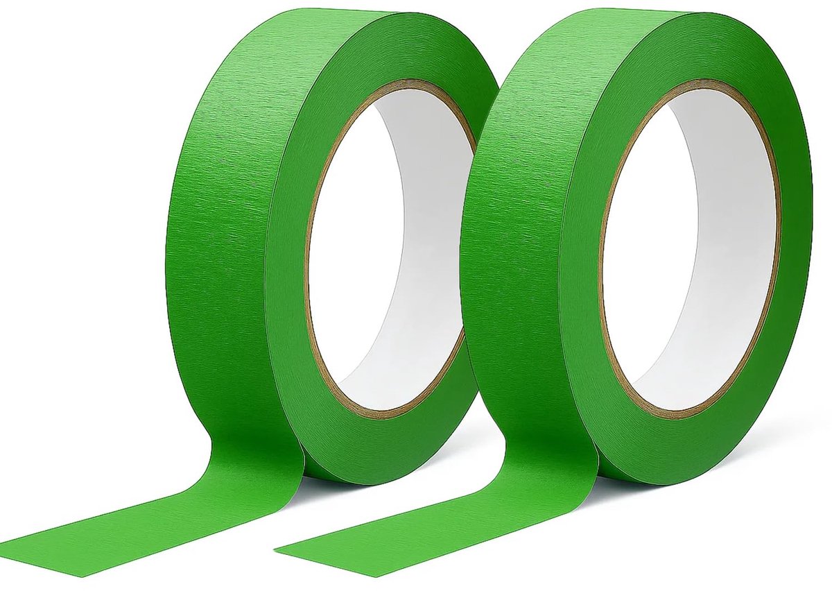 48 mm x 50 m, premium crêpepapier, afdekband voor schilderen, handwerk en