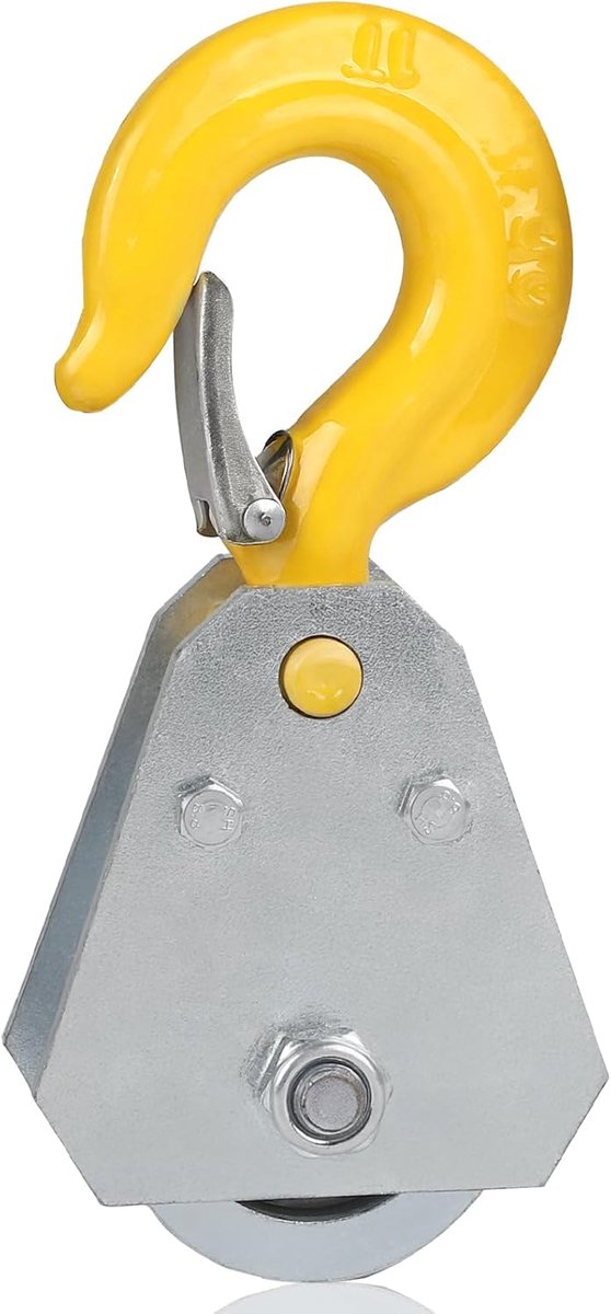 1 ton katrol met kogellagers en haken, katrollen voor kabels tot 16 mm katrol, staalkabel, kabelsystemen, bosbouw, industriële accessoires