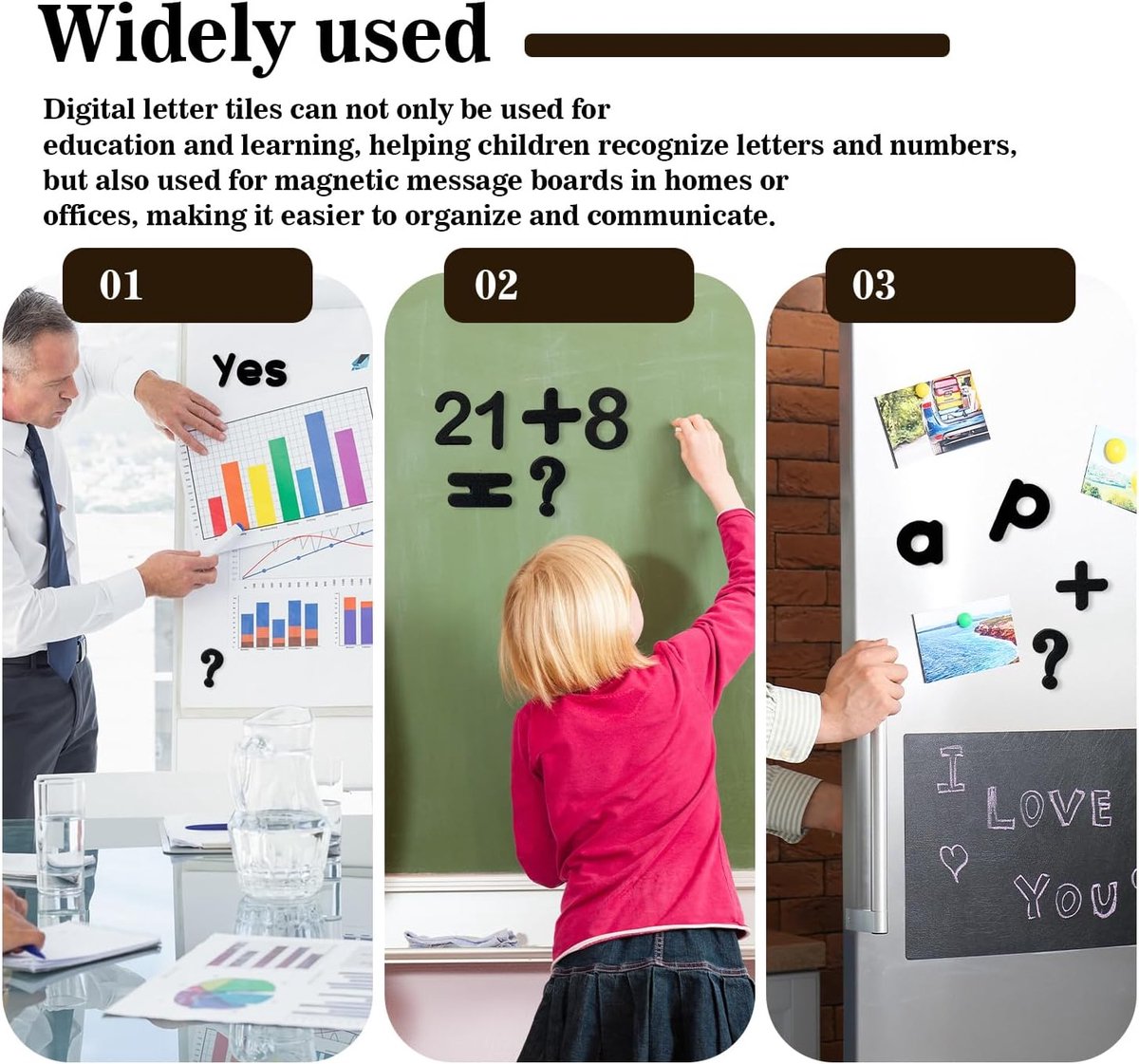 Magnetische letters, magneetspeelgoed, cijfermagneten, alfabet koelkastmagneten, zacht schuim magnetische letters zwart ABC educatief speelgoed set voor leren spelling