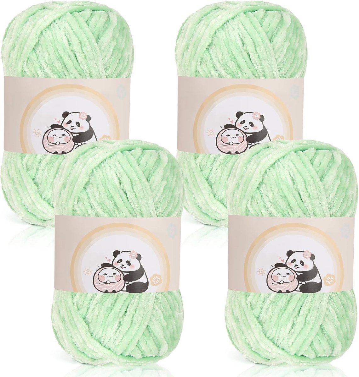 400g Chenillewol voor handbreien, Zacht Chunky Chenille Pluizig Breigaren, Pluizig Fluweel Chenillegaren voor Haken, Warme Pluche Wol voor Mutsen, Sjaals, Dekens, Zoetwatergroen