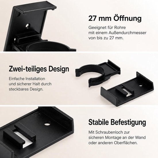 20 stuks plinten clips met 44 schroeven, voor keukenplint, robuuste stabiele keukensokkel, bevestiging voor 27-32 mm plint keuken (zwart) — afbeelding 2