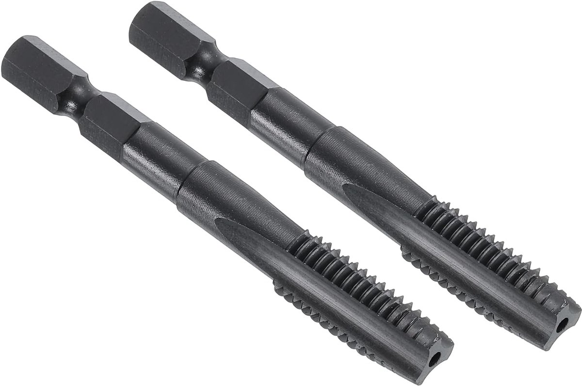 2 stuks HSS draadsnijder, M10 x 1,5 metrisch draadsnijder, chemisch zwart, rechtsdraad