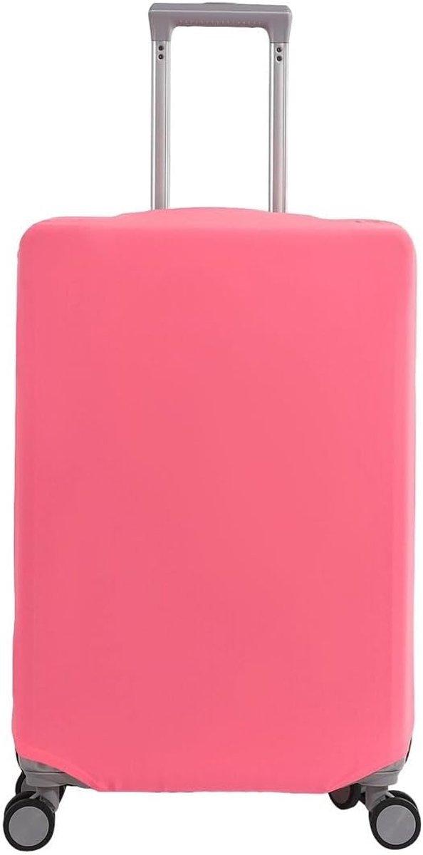 1 stuk kofferafdekking, afdekking voor koffer, bagagebescherming, kofferafdekking, herbruikbaar, ideaal voor reizen (roze, L)
