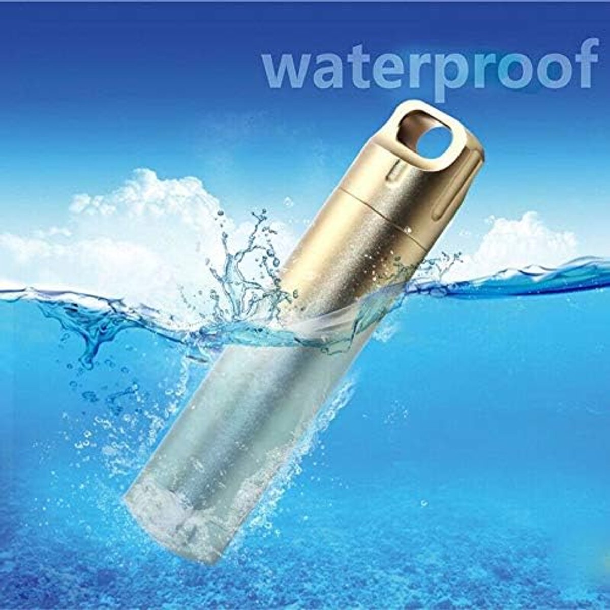 Capsule Waterdichte Seal Fles Aluminium EDC Container Tank Survival Emergency Tool voor Jacht Camping Bergbeklimmen (zwart, 1 stuks)