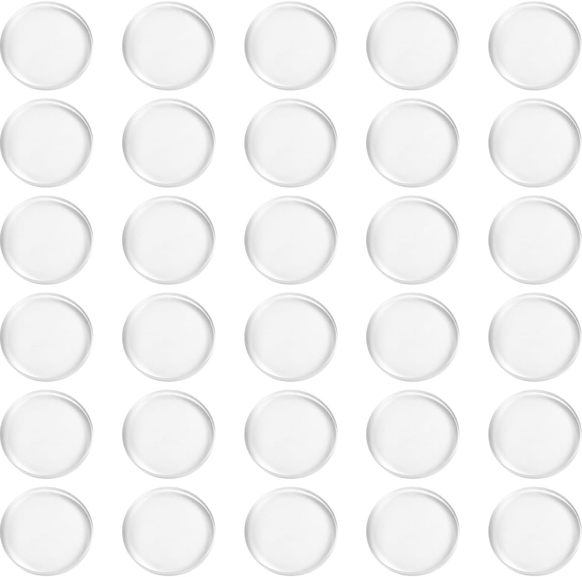 glazen tafelbumpers, 30 stuks transparante niet-klevende pads voor glazen tafelbladafstandhouders. Anti-glijbaan en krassen voor glazen tafel, om beweging van glas te voorkomen (25 x 3