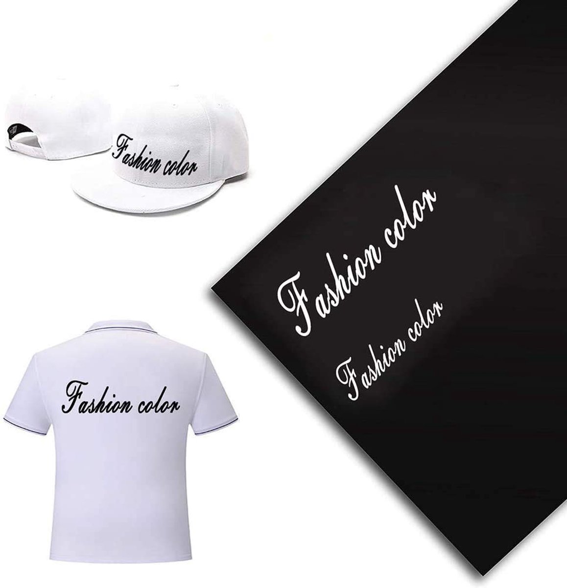 Ijzer op Vinyl 12 "x 10 Voet Roll voor Silhouet en Cricut Gemakkelijk te Snijden & Onkruid Ijzer op Warmteoverdracht Vinyl DIY Warmtepers Ontwerp voor T-Shirts Wit (Wit)