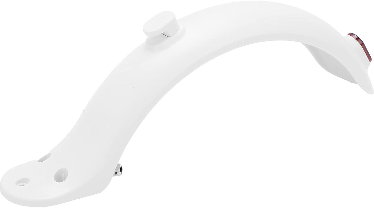 Scooter Achterspatbord, Bescherming tegen vuil en water, Achterlicht voor veiligheid, Met haak voor opbergruimte, Witte accessoire voor stadsritten, Dagelijks gebruik e
