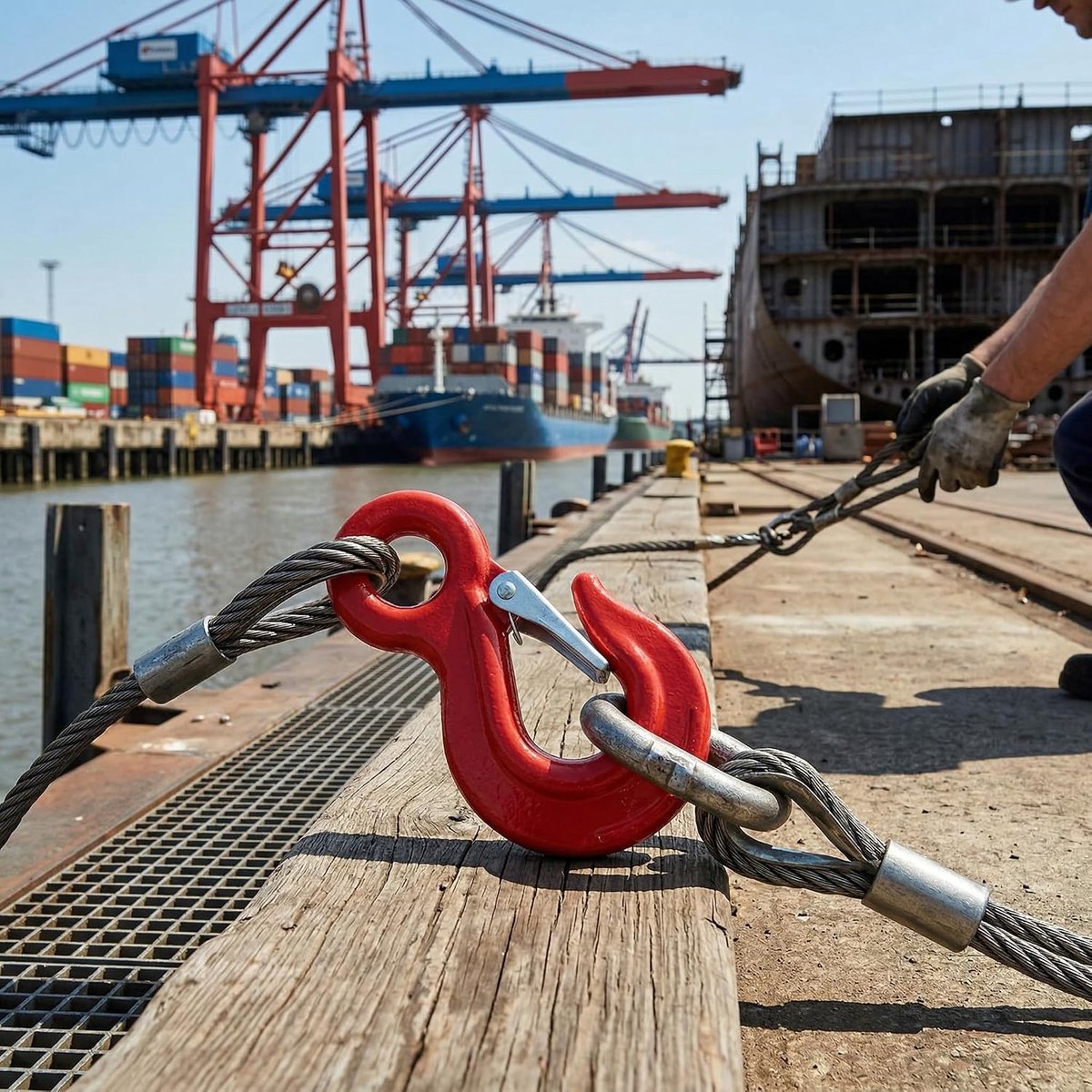 2T de sliphaak van het oogtakel met de hijshaak van de de kraanhaak van het klinkgelegeerd staal voor scheepsbouw