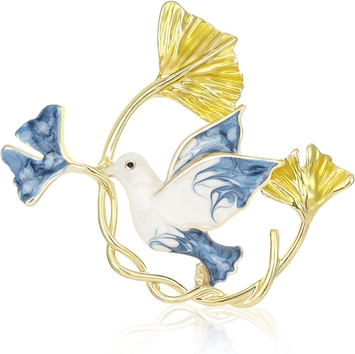 drado Broche met vredesduifbadge, prachtige broche, Zink