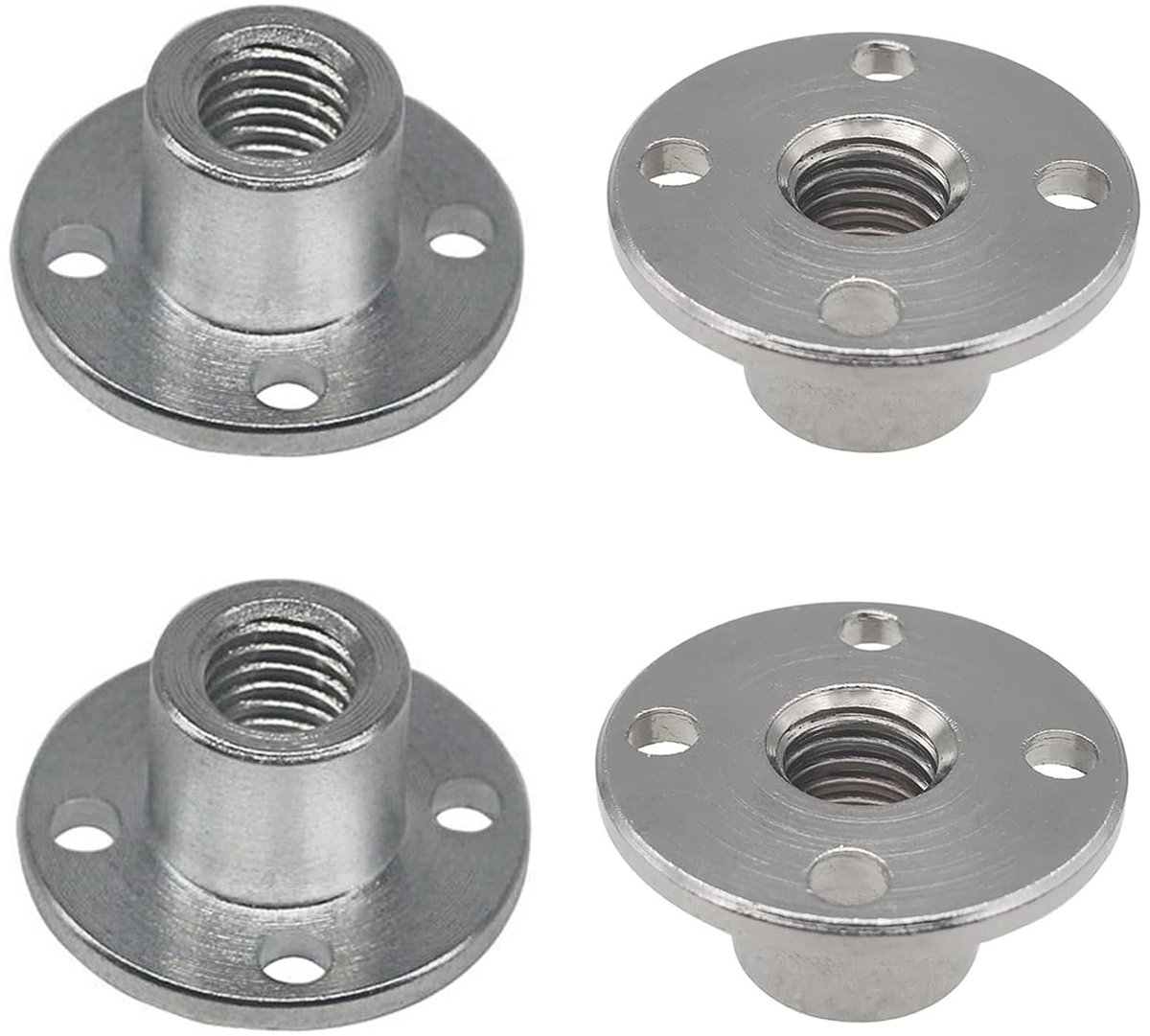 4Pcs M6 Flens Koppeling Connector, Schroefgeleide As Gear Motor Flens Moer Diy Koppeling Schroef Gids As Ondersteuning Voor De Motor
