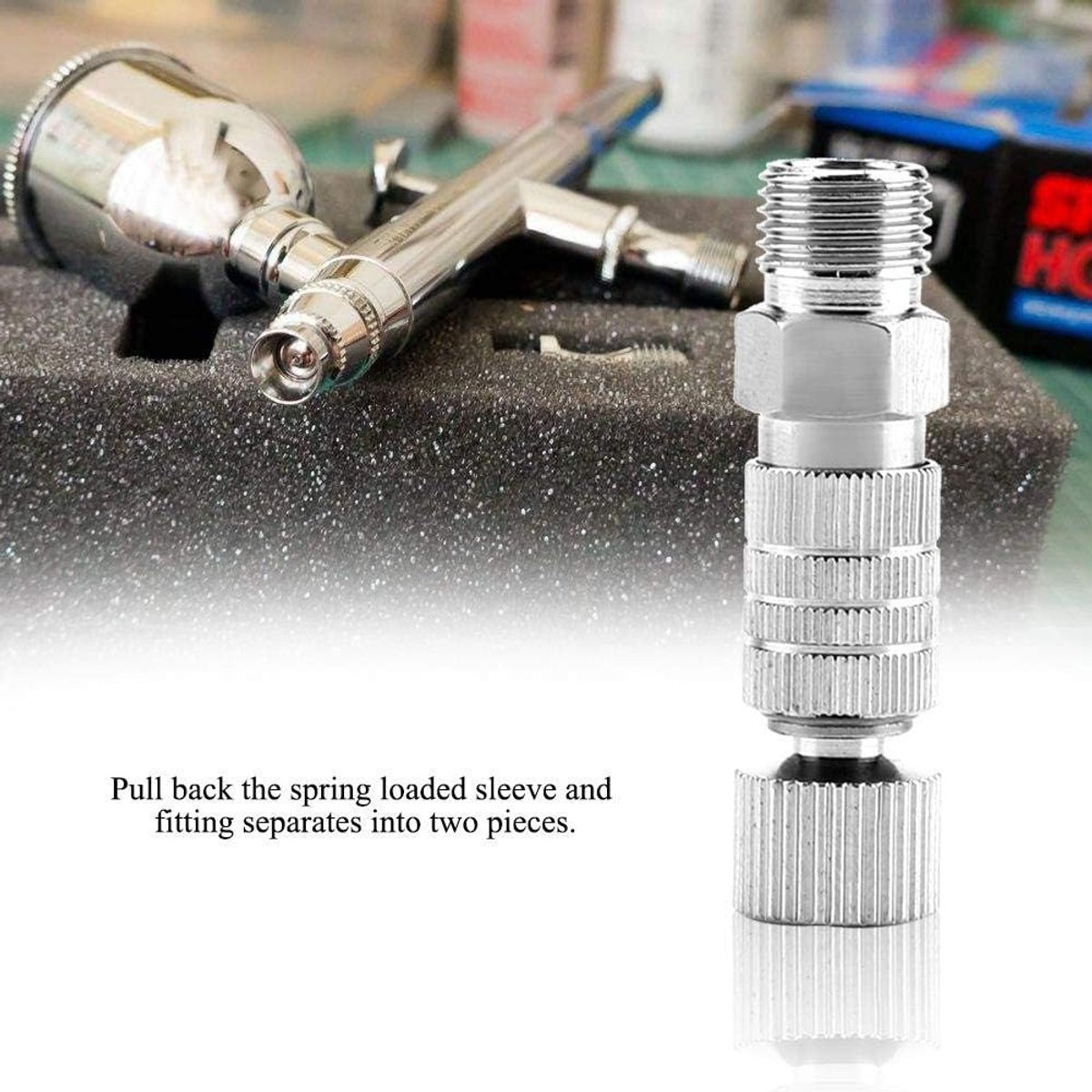Snelkoppeling Ontkoppelklep Koppelingsadapter Luchtslang Verbindingsset 1/8 '' Accessoires Onderdeelnr