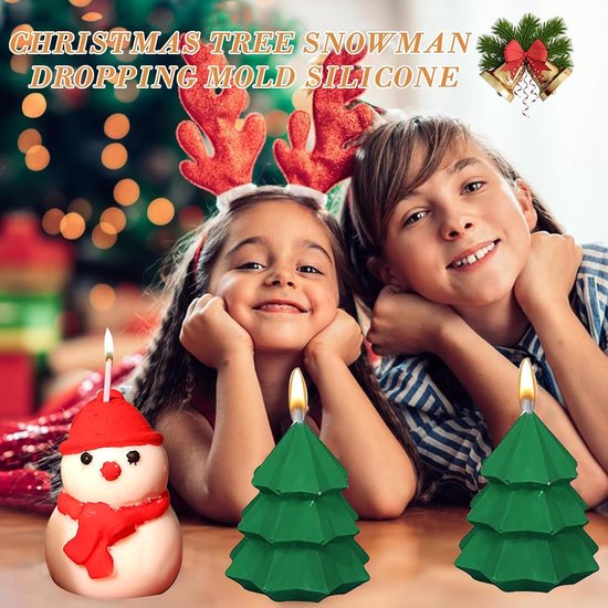 Mallen, Set van 2, voor DIY Kaarsen, Hars, Zeep, Snoep, Chocolade - Perfect Kerstcadeau (Roye Pine) — afbeelding 4