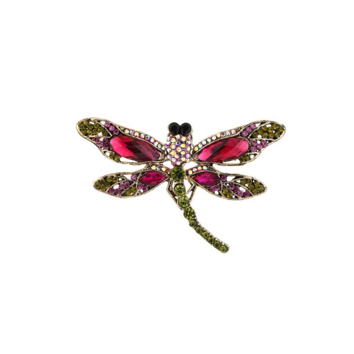 Bijoutheek Broche Libelle Fuchsia