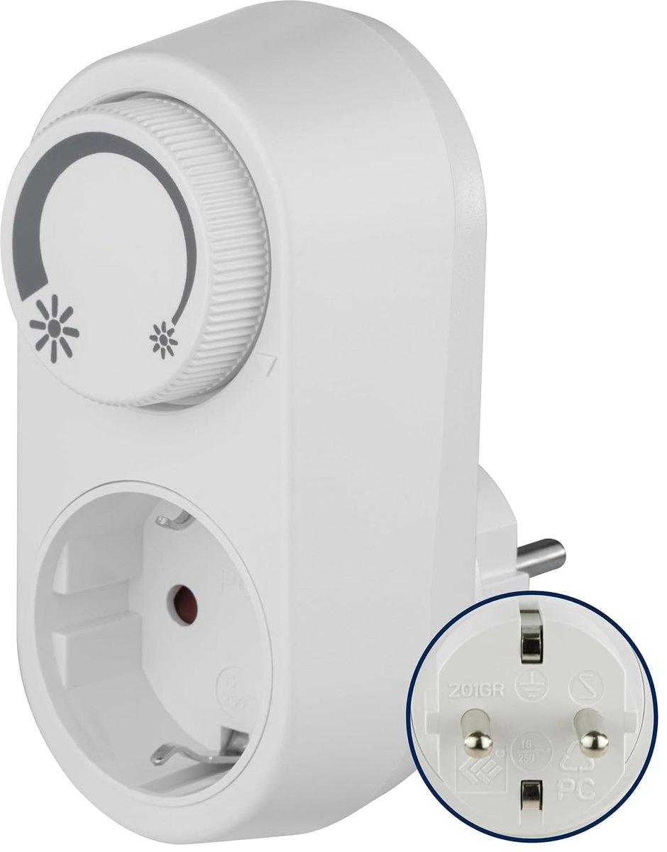 SnelShoppen - REV LED Dimmer Adapter voor Dimbare Lampen, Brighness Control, Wit, Geschikt voor Tafel- en Vloerlampen, Eenvoudige Aansluiting en Inste