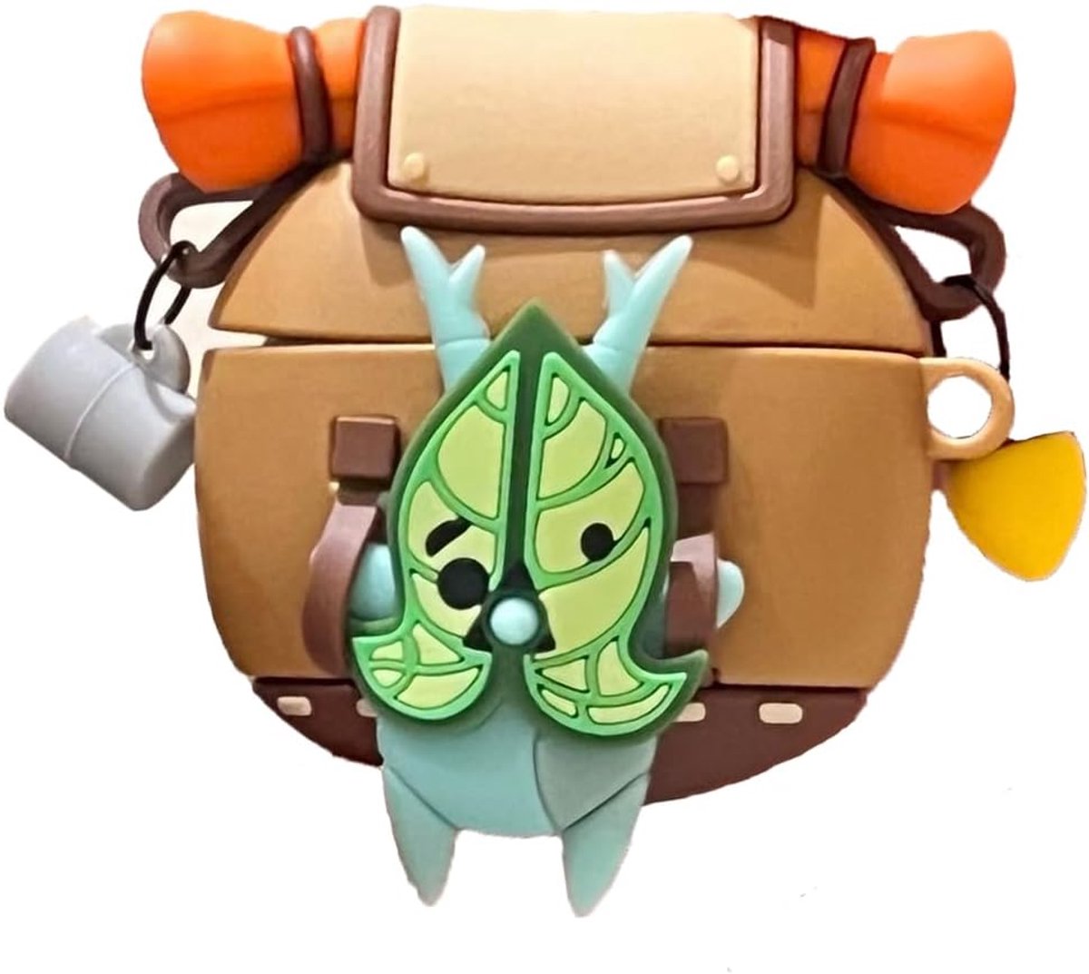 Thijox - Voor AirPods 4e generatie Hoesje - Leuke Cartoon Siliconen Oordopjes Hoesje met Sleutelhanger voor Jongens en Meisjes - Zwart - Perfect voor