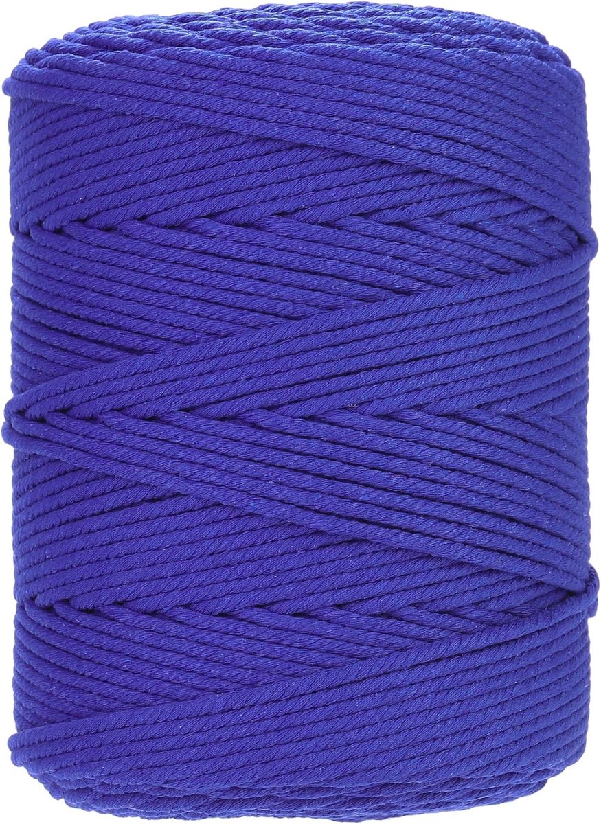 Hoogwaardige Macrametouw 4 mm x 300 m, Zacht Katoen Koord voor Macrame Kunst, Duurzaam en Sterk, Ideaal voor Creatieve Projecten en Handwerk