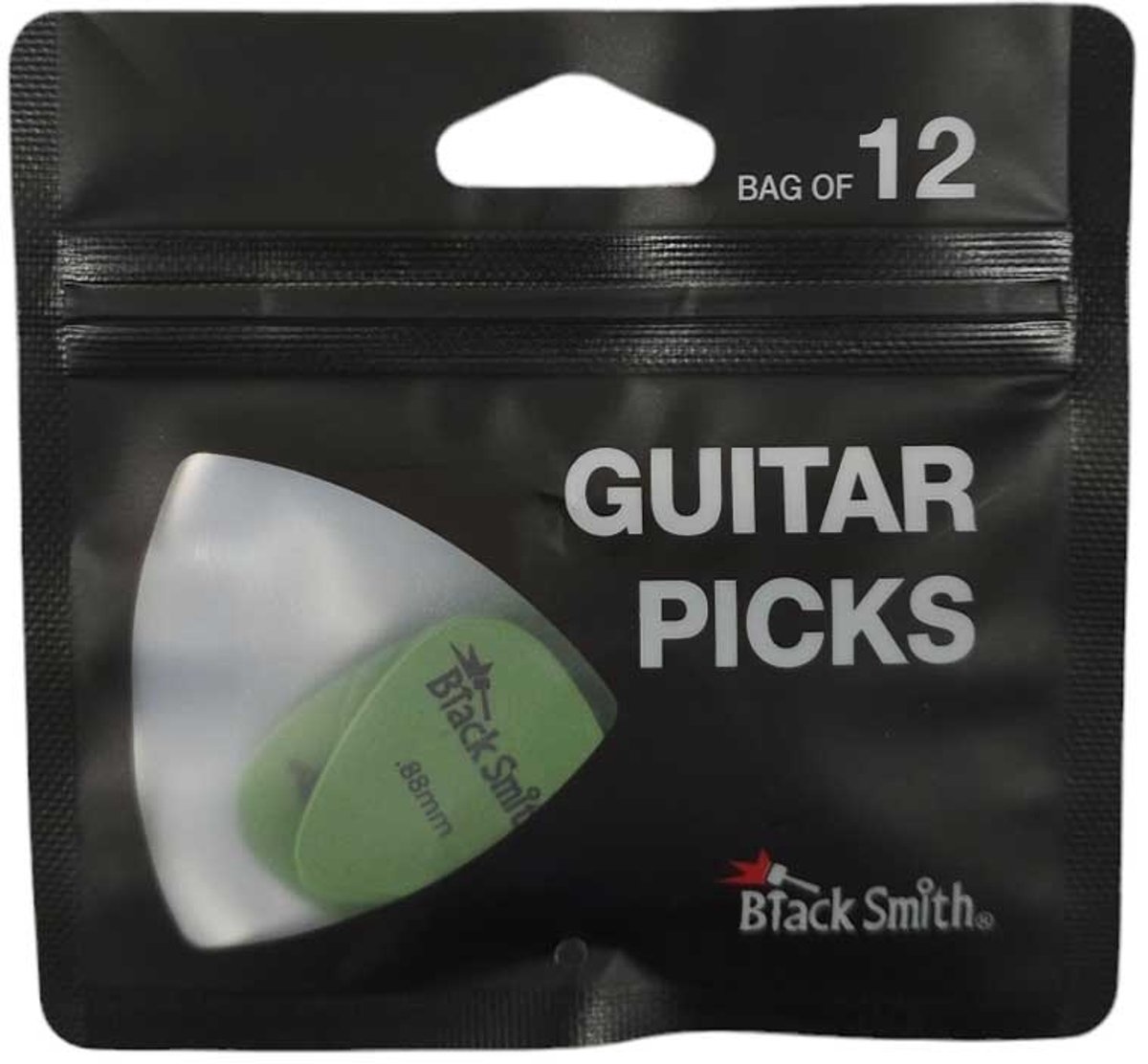 Blacksmith SDP088GN-MH Delrin Standaard 0.88mm Plectrums Groen 12-pack