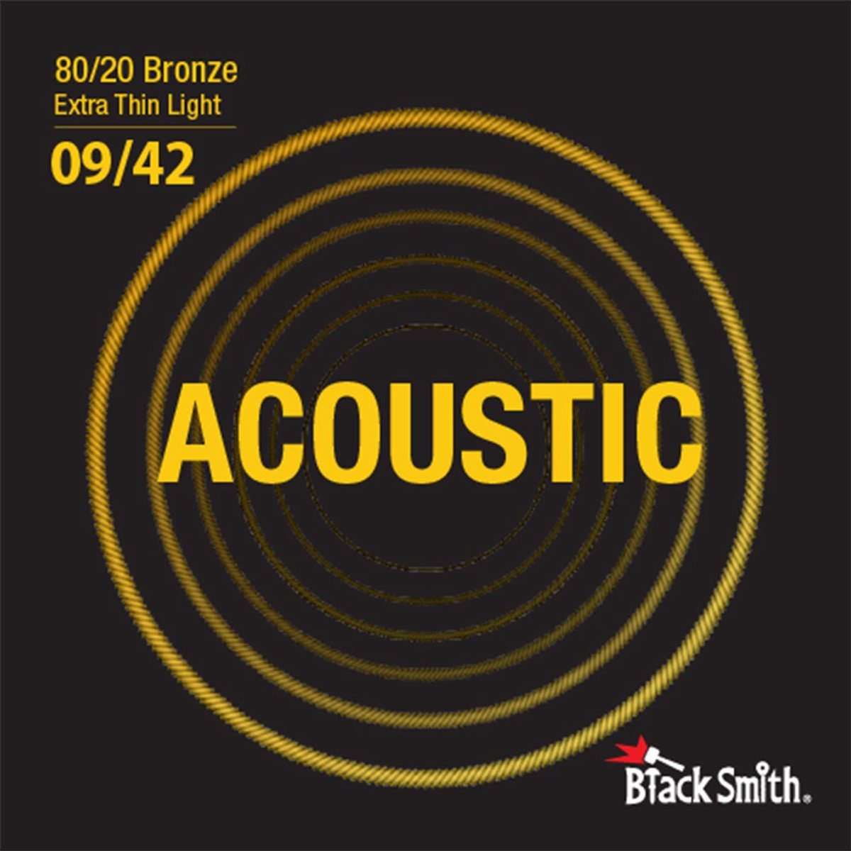 BlackSmith BR-0942 Snaren voor Akoestische Gitaar (9-42) Extra Thin Light
