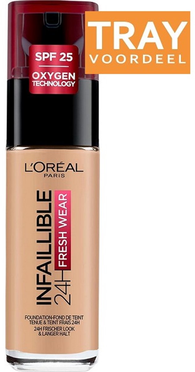 L'OREAL INFAILLIBLE 140 GOLDEN BEIGE 24H FRESH WEAR FOUNDATION 3 X 30 ML