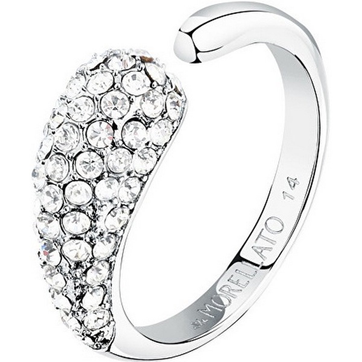 MORELLATO DESIGN SAYP1401 - 54 MM - STAINLESS STEEL RING MET KRISTALLEN 1 STUK
