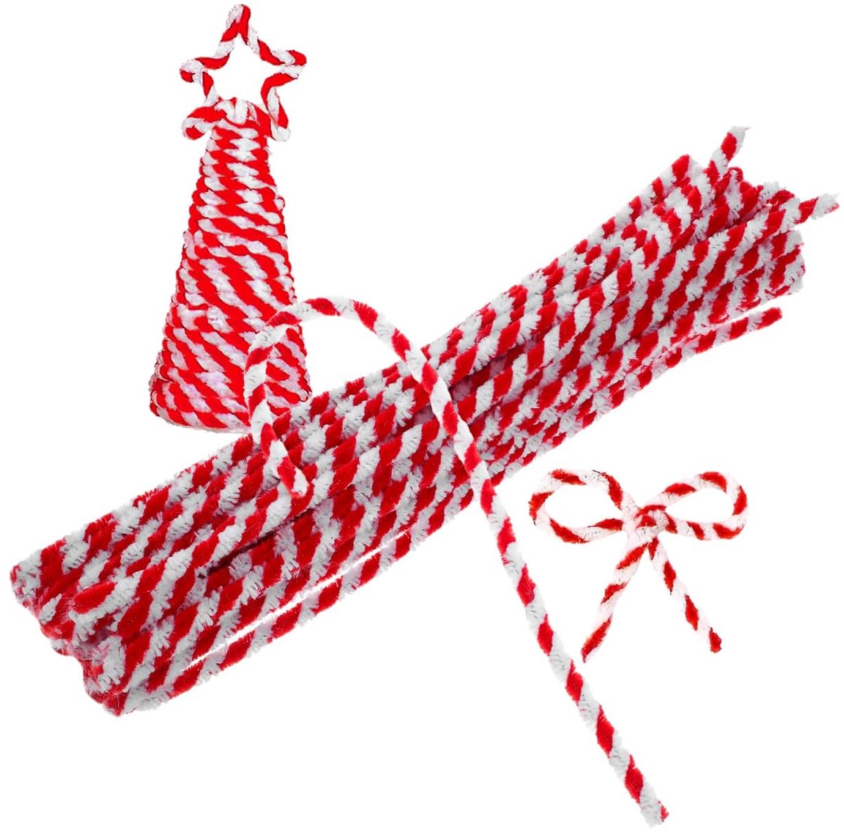 Creatieve DIY Speelgoedset voor Kinderen - 50 Stuks Chenille Pijpenragers voor Handwerk en Decoraties, Kerstversiering en Kunstprojecten